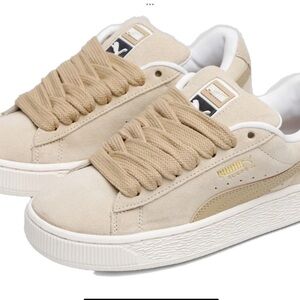 Puma Beige Suede Sneakers
